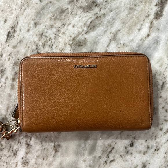 Coach Leather Wallet Wristlet - Picture 1 of 7